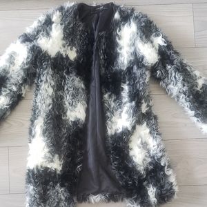 Zara Basic Faux Fur Fall Coat